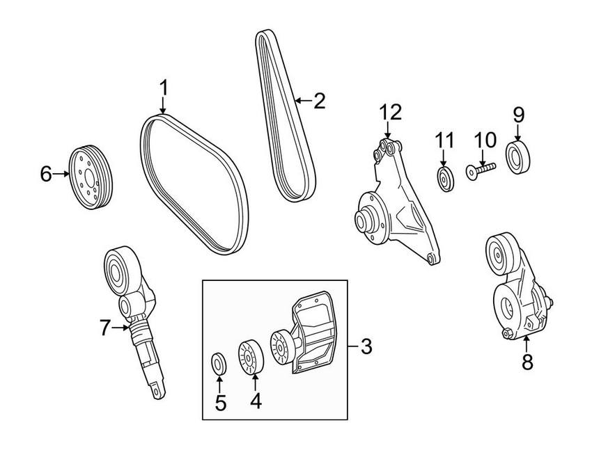 Mercedes Drive Belt Tensioner 6422002670